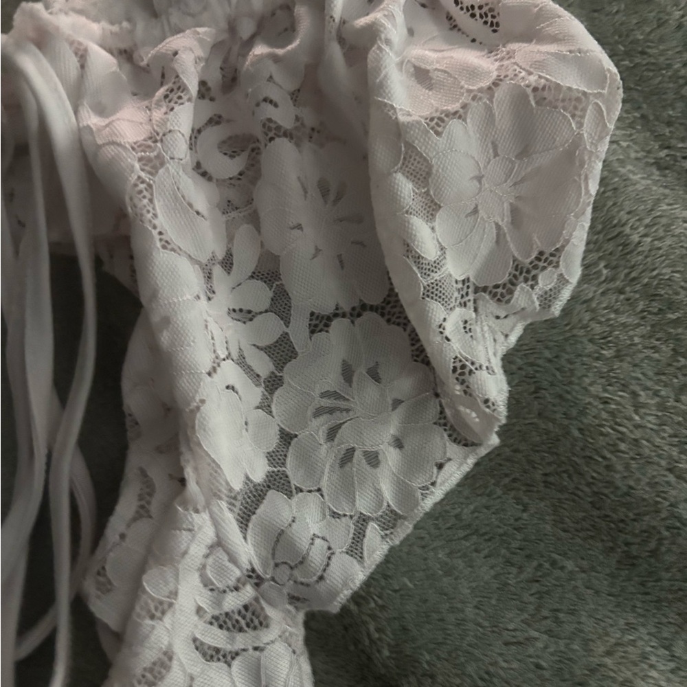 White Lace Halter Top - Picture 6 of 11